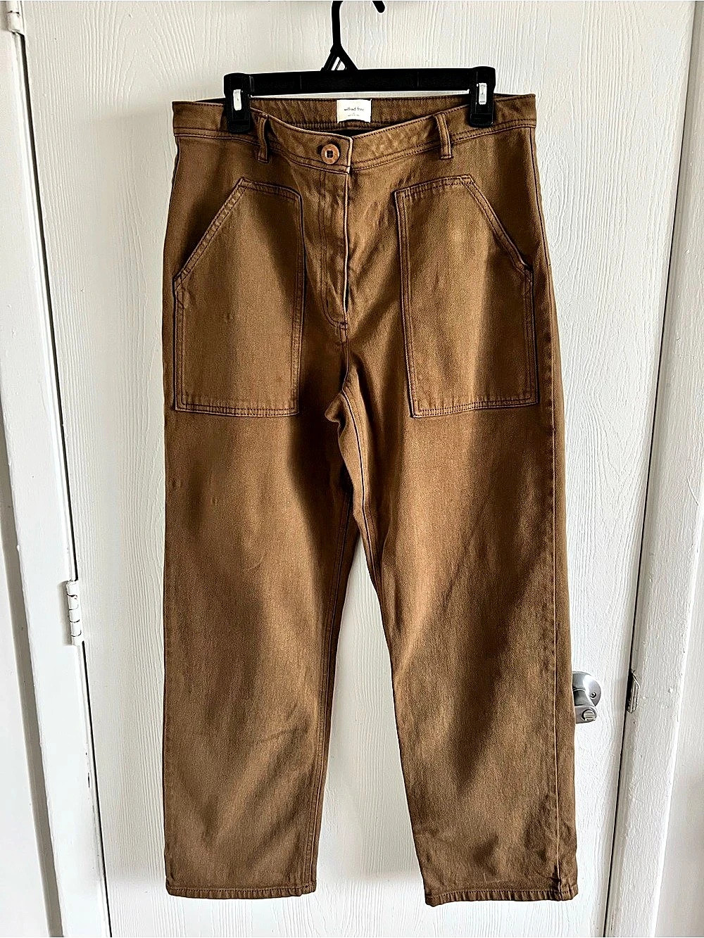 Wilfred Free Gem Riley Modern Utility Pant Women's Straight Leg Brown Pants Size